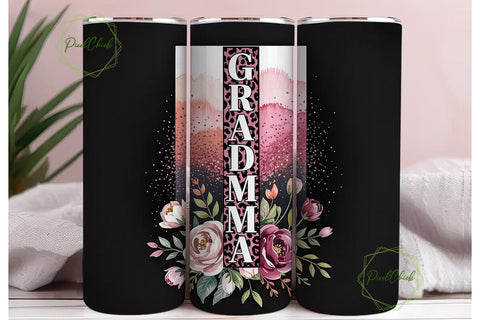 Grandma Leopard Tumbler Wrap PNG Sublimation PixelChick 
