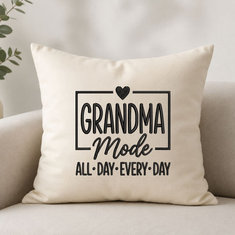 Grandma Mode Machine Embroidery Design – All Day Every Day Grandma Quote Embroidery File Embroidery/Applique DESIGNS PatternFeed8 