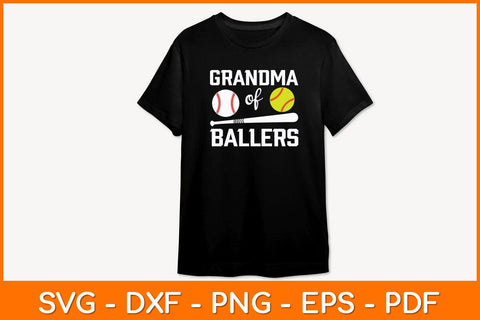 Grandma Of Ballers Funny Baseball Mothers Day Svg Design SVG artprintfile 