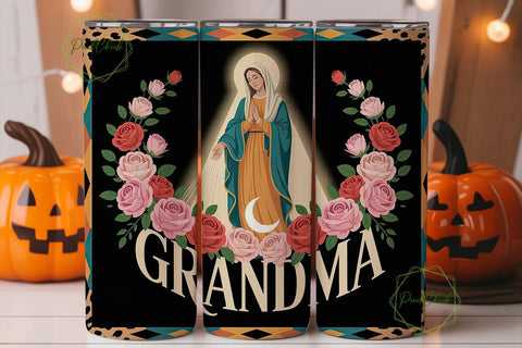 Grandma Religious Tumbler Wrap 20oz Sublimation PixelChick 