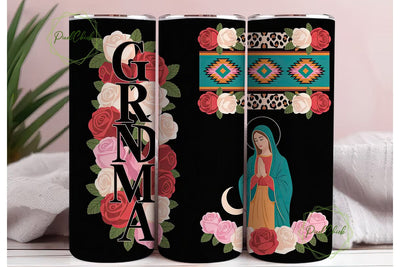Grandma Religious Tumbler Wrap 20oz Sublimation PixelChick 