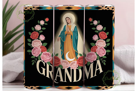 Grandma Religious Tumbler Wrap 20oz Sublimation PixelChick 
