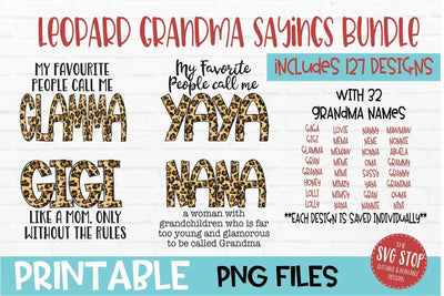 Grandma Sayings Sublimation Bundle PNG | Sassy Grandma Quotes | 254 File Mega Bundle | Cricut Silhouette Compatible Sublimation The SVG Stop 