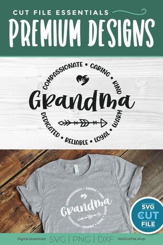 Grandma svg-a Grandma Round Circle Design SVG SVG Cut File 