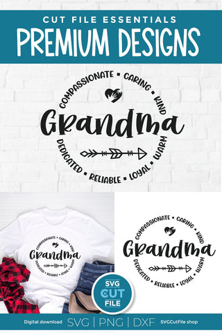 Grandma svg-a Grandma Round Circle Design SVG SVG Cut File 