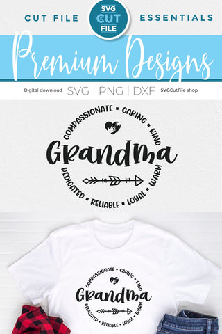 Grandma svg-a Grandma Round Circle Design SVG SVG Cut File 