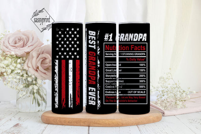 Grandma Tumbler 20oz Nana Cup Grandma Nutrition Facts Stainless Steel Insulated Tumblers Sublimation sassyprint 