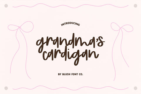 Grandma's Cardigan Brush Script Font Font Blush Font Co. 
