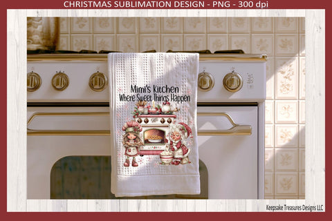 Grandma's Christmas Kitchen, Four Different Names Set1, Sublimation Png Sublimation Keepsake Treasures Designs LLC. 