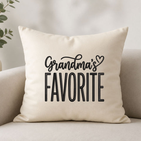 Grandma’s Favorite Machine Embroidery Design – Funny Grandma Grandchild Quote Embroidery File Embroidery/Applique DESIGNS PatternFeed8 