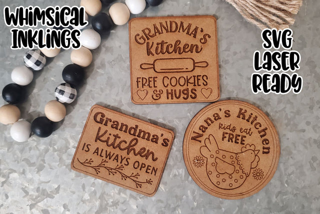 Grandmas Kitchen Magnet Set Laser SVG's SVG Whimsical Inklings 