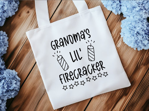 Grandmas Lil Firecracker SVG | Fourth of July PNG SVG Paige Cole Studio 