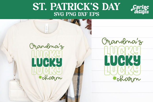 Grandma's Lucky Charm SVG, St Patrick's Day SVG SVG Carla C Designs 