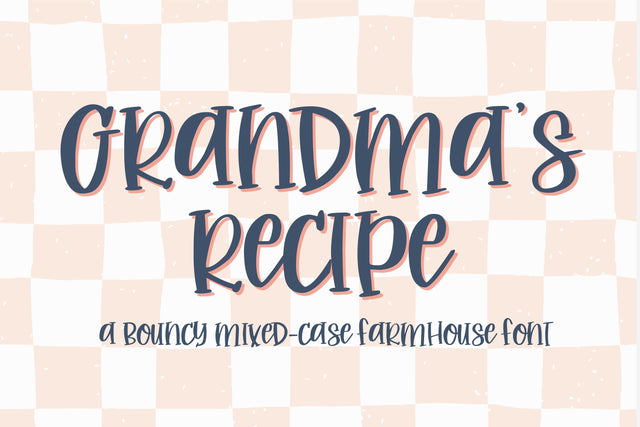 Grandma's Recipe, Farmhouse Handwritten Font for Cricut Font Designing Digitals 
