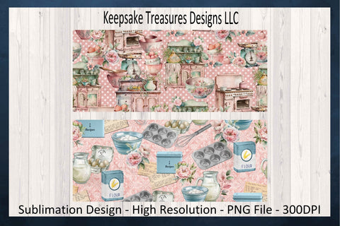 Grandmas Vintage 11oz Mug Wrap, Vintage Kitchen, Sublimation PNG, Digital Download, PNG Printable Sublimation Keepsake Treasures Designs LLC. 