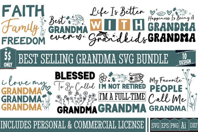 Grandmother Svg Bundle,Grandma SVG Bundle,Grandma SVG Cut File,Grandma Svg Design,Grandmother Svg ,Grandma,Mimi SVG SVG BlackCatsMedia 