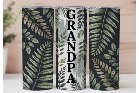 Grandpa Fern 20oz Tumbler Wrap Sublimation PixelChick 