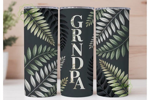 Grandpa Fern 20oz Tumbler Wrap Sublimation PixelChick 