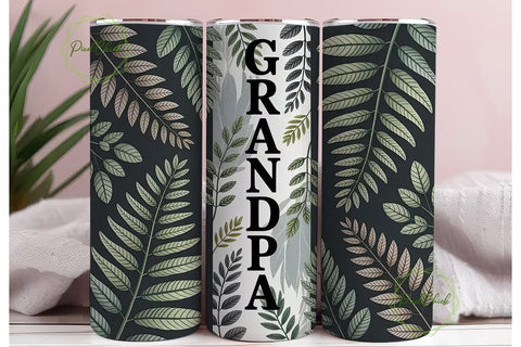 Grandpa Fern 20oz Tumbler Wrap Sublimation PixelChick 