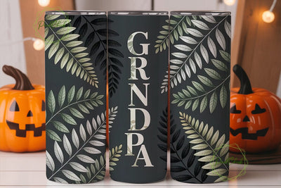 Grandpa Fern 20oz Tumbler Wrap Sublimation PixelChick 