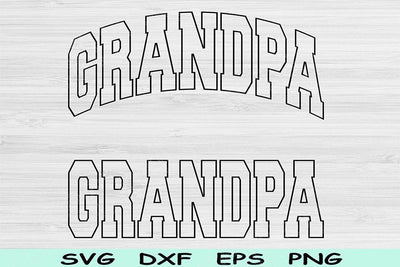 Grandpa Svg Dxf Cut Files, Grandpa Png, Papa Svg Files For Cricut, Pappy Svg, Grandparent Gift Svg Text Shirt Sublimation Digital Designs SVG TiffsCraftyCreations 