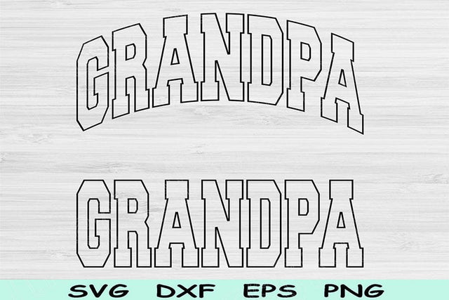 Grandpa Svg Dxf Cut Files, Grandpa Png, Papa Svg Files For Cricut, Pappy Svg, Grandparent Gift Svg Text Shirt Sublimation Digital Designs SVG TiffsCraftyCreations 