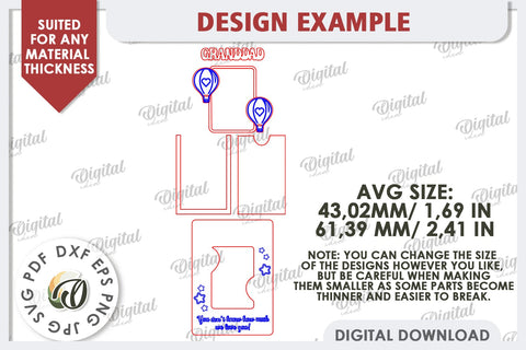 Grandparents Photo Magnet Laser Cut. Photo Frame SVG SVG Evgenyia Guschina 