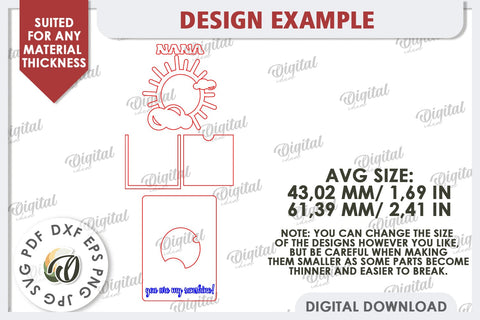 Grandparents Photo Magnets LaserCut Bundle. Photo Frames SVG SVG Evgenyia Guschina 