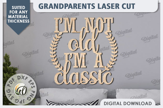 Grandparents Sign Laser Cut Design. Wooden Wall Decor SVG SVG Evgenyia Guschina 