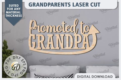 Grandparents Sign Laser Cut Design. Wooden Wall Decor SVG SVG Evgenyia Guschina 