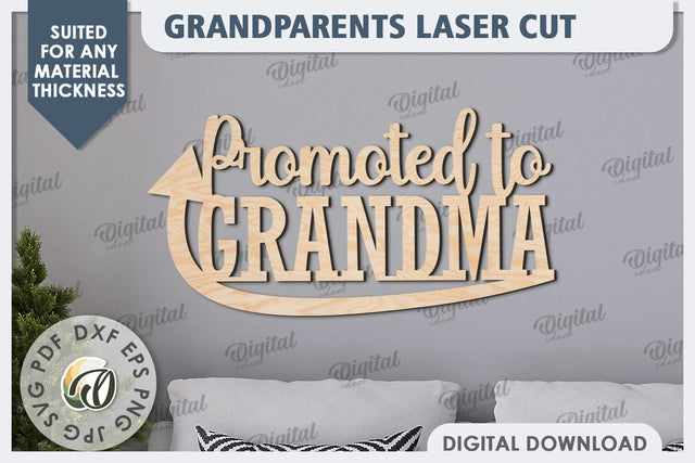 Grandparents Sign Laser Cut Design. Wooden Wall Decor SVG SVG Evgenyia Guschina 