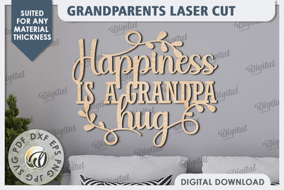 Grandparents Sign Laser Cut Design. Wooden Wall Decor SVG SVG Evgenyia Guschina 