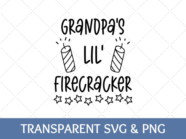 Grandpas Lil Firecracker SVG | Fourth of July PNG SVG Paige Cole Studio 