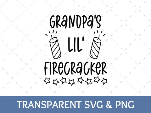 Grandpas Lil Firecracker SVG | Fourth of July PNG SVG Paige Cole Studio 