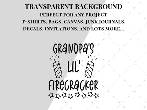 Grandpas Lil Firecracker SVG | Fourth of July PNG SVG Paige Cole Studio 