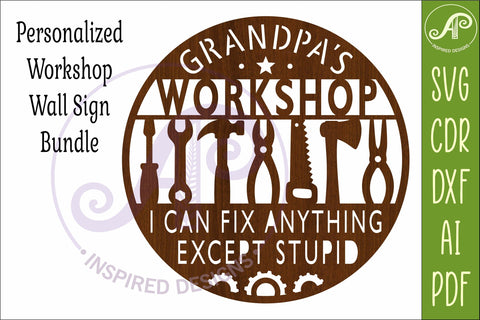 Grandpa’s Workshop Sign SVG Funny Garage, Shed and Workshop SVG APInspireddesigns 