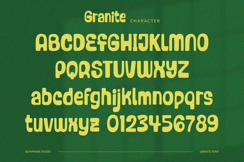 Granite - Bold Display Font Font Alpaprana Studio 