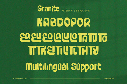 Granite - Bold Display Font Font Alpaprana Studio 