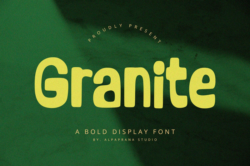 Granite - Bold Display Font Font Alpaprana Studio 