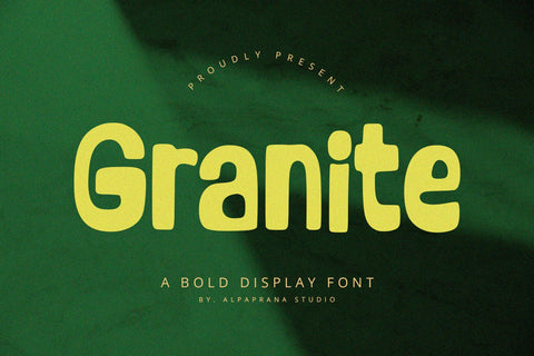 Granite - Bold Display Font Font Alpaprana Studio 