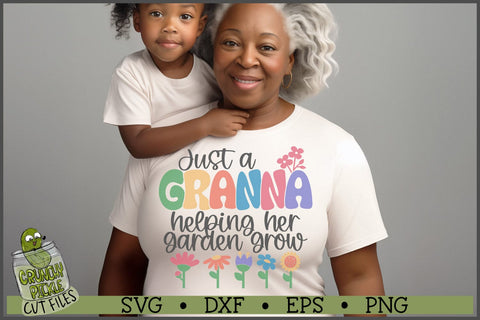 Granna Helping Her Garden Grow SVG File SVG Crunchy Pickle 