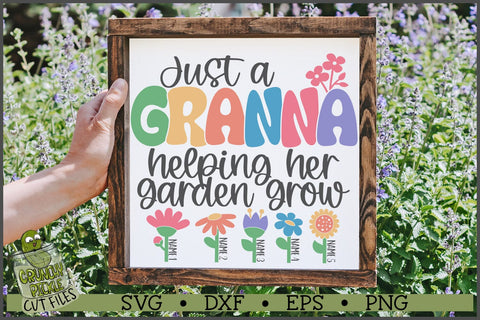 Granna Helping Her Garden Grow SVG File SVG Crunchy Pickle 