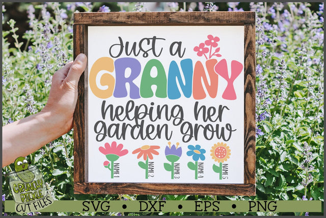 Granny Helping Her Garden Grow SVG File SVG Crunchy Pickle 