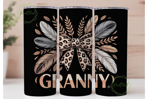Granny Leopard Tumbler Wrap Sublimation PixelChick 