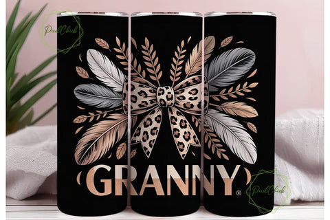 Granny Leopard Tumbler Wrap Sublimation PixelChick 