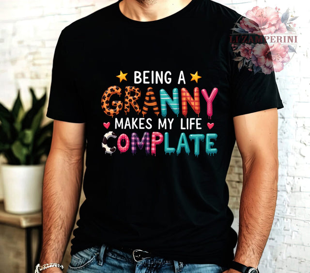 Granny Life PNG, Grandmother Art, Digital Download, Sublimation Design, Family Quotes, Granny Gifts, Cute Graphics, Life Complete Art Sublimation Li Zamperini 