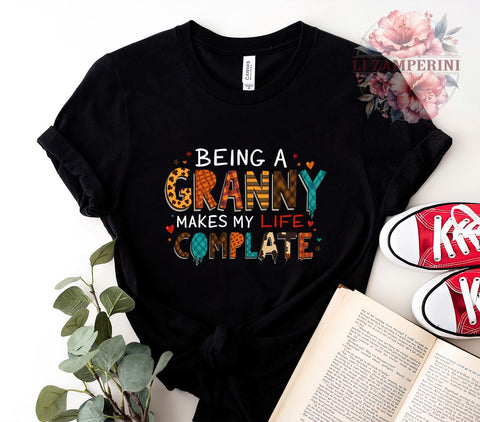 Granny Life PNG, Grandmother Art, Digital Download, Sublimation Design, Family Quotes, Granny Gifts, Cute Graphics, Life Complete Art Sublimation Li Zamperini 