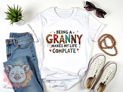 Granny Life PNG, Proud Grandma, Sublimation Design, Digital Download, Family Love, Grandma Gifts, Cute Quote, Grandparent Art Sublimation Lara' s Designs 