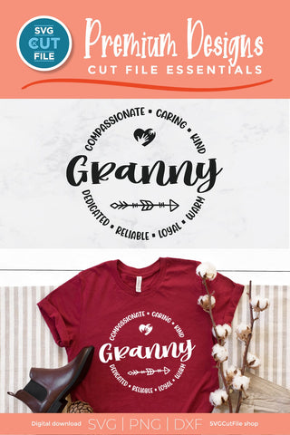 Granny svg round circle design for crafts SVG SVG Cut File 