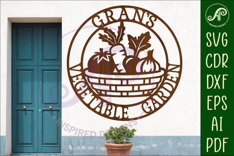 Gran's Vegetable Garden Sign SVG, Laser Cut Vegetable Gar SVG APInspireddesigns 